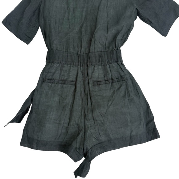 Banana Republic Dark Gray Cotton Lined Short  Romper Size Small - Picture 3 of 10